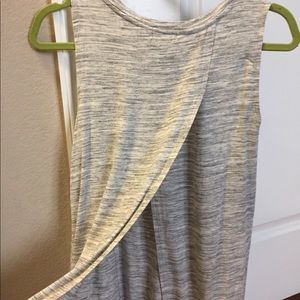 XS old navy open back white and gray swing tank